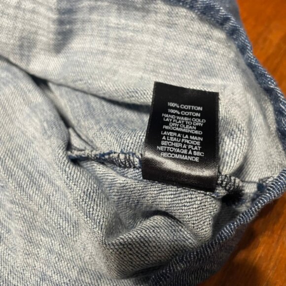 Amadi NWOT Cotton Chambray Mini Dress XS - Rope Strap Grommet Detail - Pockets - Picture 5 of 5